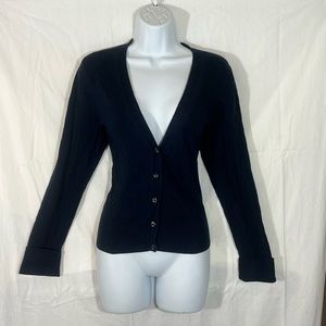 American eagle outfitters women cardigan navy blue cotton blend Large